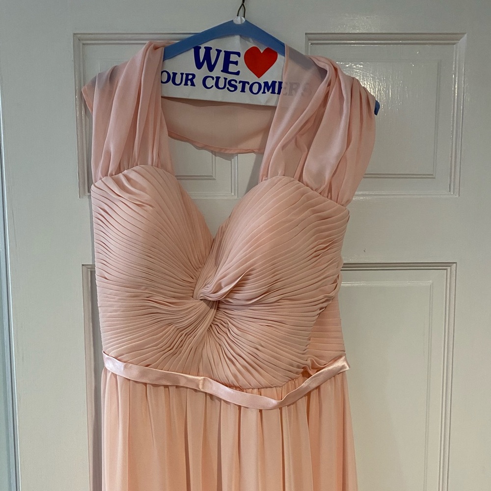 Bridesmaid chiffon dress NWOT peach XXXL